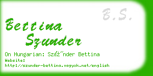 bettina szunder business card